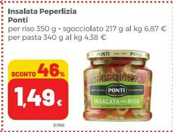 Coop Ponti Insalata Per Riso Light Peperlizia 350 G(ml) offerta