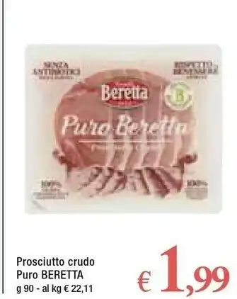 Famila Beretta Prosciutto Crudo Puro offerta