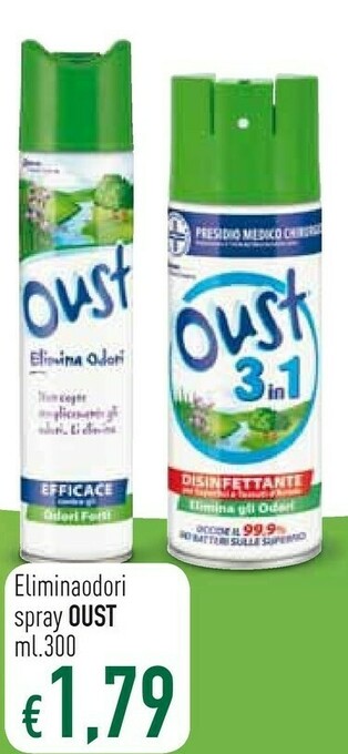 Famila Oust Eliminaodori Spray offerta