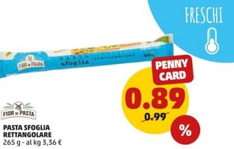 PENNY Fior di Pasta, Pasta Sfoglia Rettangolare 265 g offerta