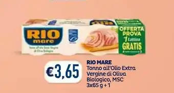Famila Rio Mare All'olio Extra Vergine Di Oliva Biologico offerta