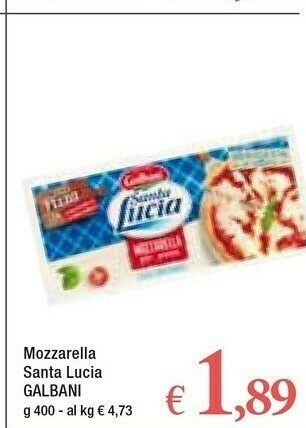 Famila Galbani Mozzarella Santa Lucia 400 G(ml) offerta