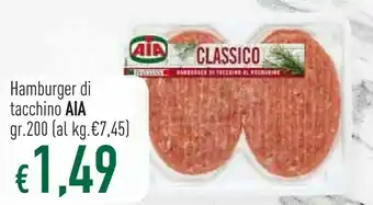 Famila Aia Hamburger Di Tacchino offerta