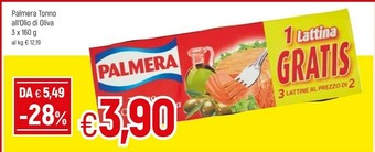 Famila Palmera Tonno All'Olio D'Oliva offerta