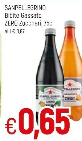 Famila Sanpellegrino Bibite Gassate Zeto Zuccheri offerta
