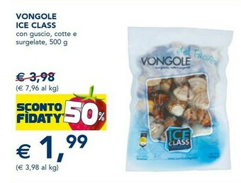 Esselunga Ice Class Vongole Con Guscio, Cotte E Surgelate offerta