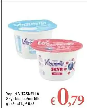 Famila Vitasnella Yogurt Skyr Bianco/mirtillo offerta
