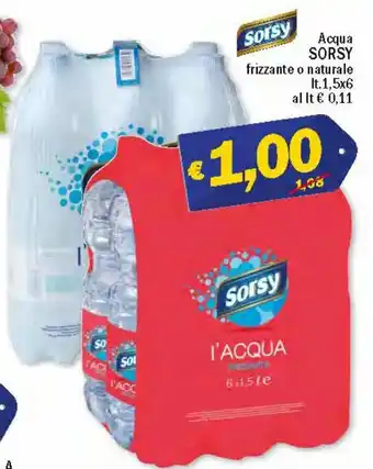 Ard Discount Sorsy Acqua frizzante o naturale lt.1,5x6 offerta