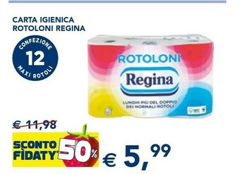 Esselunga Regina Carta Igienica 12 Rotoloni offerta