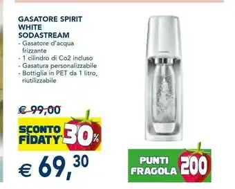Esselunga Sodastream Gasatore Spirit White offerta