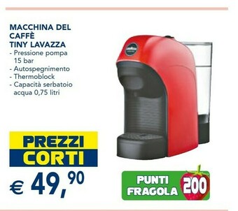 Esselunga Lavazza Macchina Del Caffè Tiny offerta