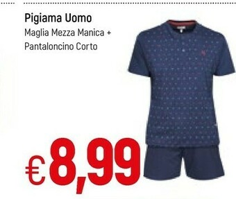 Famila Pigiama Uomo Maglia Mezza Manica + Pantaloncino Corto offerta