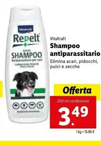Lidl Vitakraft Shampoo Antiparassitario offerta