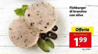 Lidl Fishburger Di Branzino Con Olive offerta
