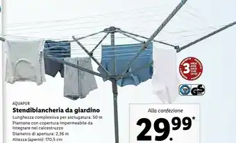 Lidl Aquapur Stendibiancheria Da Giardino offerta