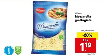 Lidl Milbona Mozzarella Grattugiata offerta