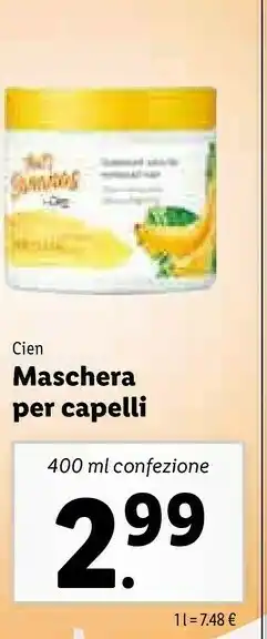 Lidl Cien Maschera Per Capelli offerta