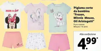 Lidl Pigiama Corto Da Bambina Frozen offerta