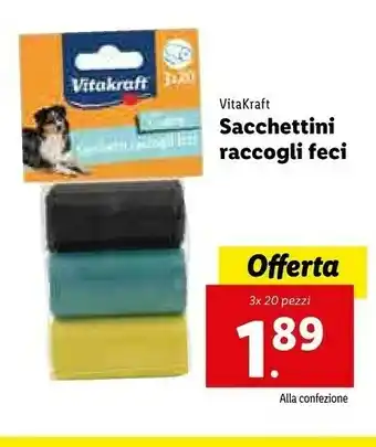 Lidl Vitakraft Sacchettini Raccogli Feci offerta