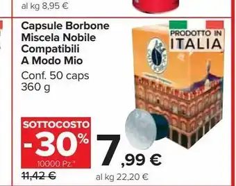 Capsule borbone miscela nobile compatibili a modo mio