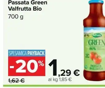 Carrefour Market Passata green valfrutta bio offerta