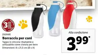 Lidl Zoofari Borraccia Per Cani offerta