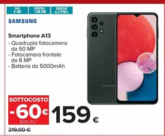Carrefour Iper Smartphone a13 offerta