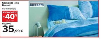 Carrefour Iper Completo letto bassetti offerta