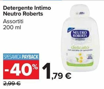 Carrefour Market Detergente intimo neutro roberts offerta