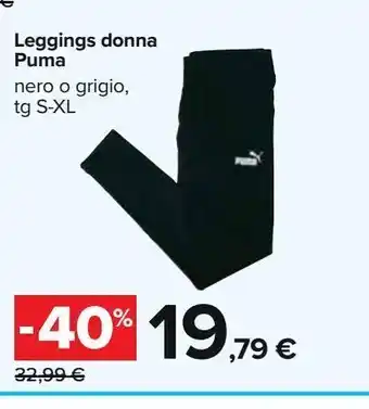Carrefour Iper Leggings donna puma offerta