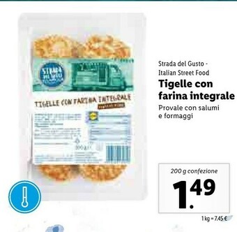 Lidl Strada del gusto Tigelle Con Farina Integrale offerta