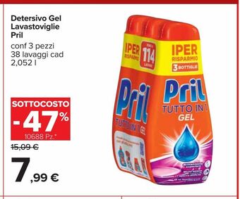 Carrefour Iper Detersivo gel lavastoviglie pril offerta