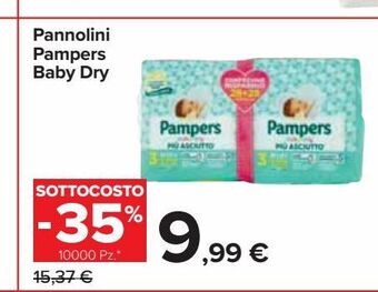 Carrefour Market Pannolini pampers baby dry offerta