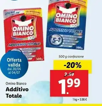 Lidl Omino Bianco Additivo Totale offerta