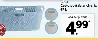 Lidl Curver Cesto Portabiancheria 47 L offerta