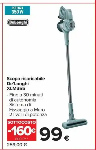 Carrefour Iper Scopa ricaricabile delonghi offerta