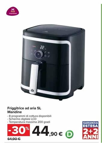 Friggitrice ad aria 5l mandine