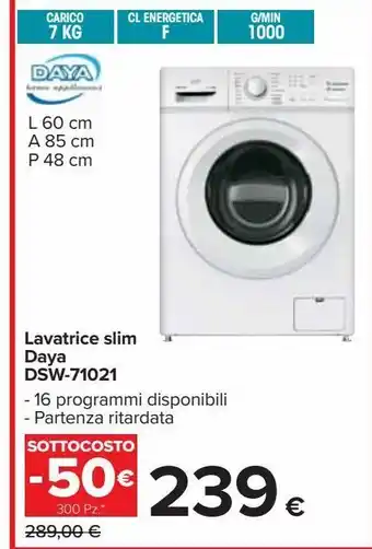 Carrefour Iper Lavatrice slim daya offerta