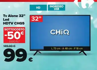 Carrefour Iper Tv alone 32" led offerta
