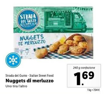 Lidl Strada del gusto Nuggets Di Merluzzo 240 G(ml) offerta