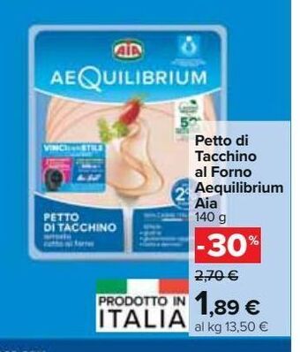 Carrefour Iper Petto di tacchino al forno aequilibrium aia offerta