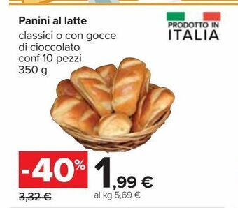 Carrefour Iper Panini al latte offerta