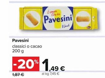 Carrefour Iper Pavesini offerta