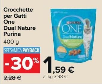 Carrefour Market Crocchette per gatti one dual nature purina offerta