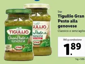 Lidl Star GranPesto Alla Genovese Tigullio 190 G(ml) offerta