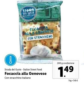 Lidl Strada del gusto Focaccia Alla Genovese offerta
