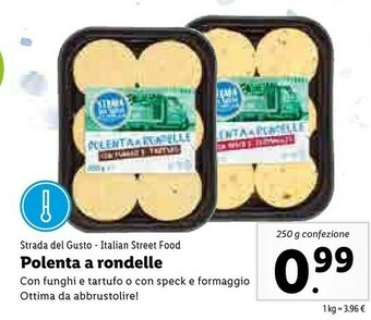 Strada del gusto Polenta A Rondelle