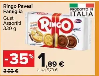 Carrefour Market Ringo pavesi famiglia offerta