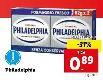 Lidl Philadelphia 2x62g offerta