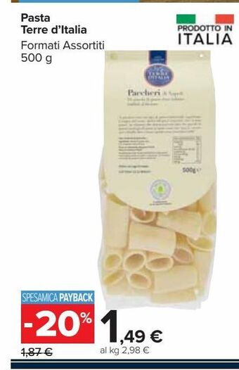 Carrefour Market Pasta terre d'italia offerta